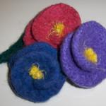 Knitted Flower Pins